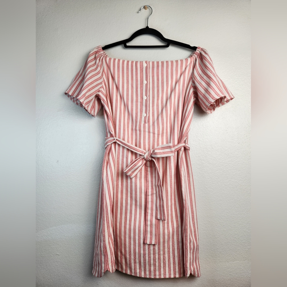 Collective Concepts Women's Off Shoulder Striped Mini Dress